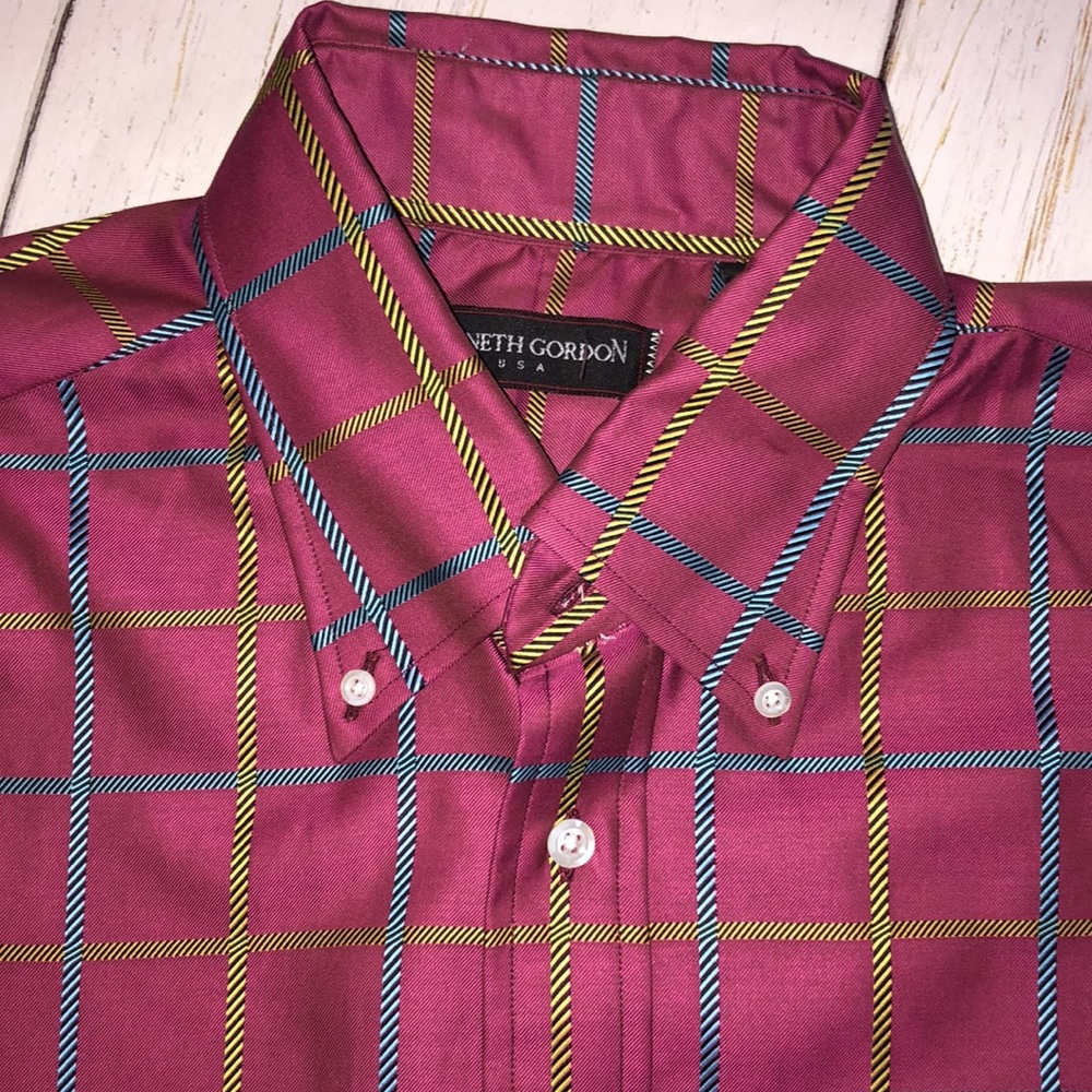 Kenneth Gordon Plaid Shirt- XL
